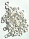 100 2x5mm Pleated Silver Plated Bead Caps